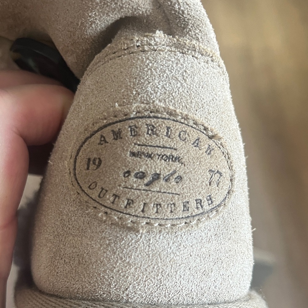 Women’s Tan American Eagle 🦅  Outfitters Tab Suede Boots 9 with Fur Lining - Picture 5 of 5